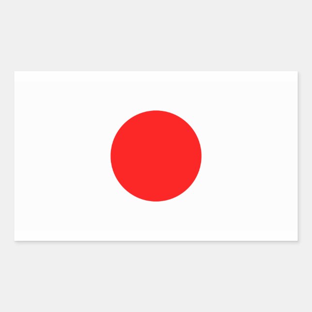 The Flag of Japan Rectangular Sticker (Front)