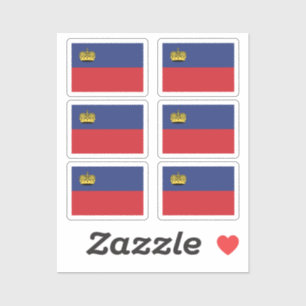 The flag of Liechtenstein Collection pack of 6