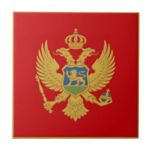 The Flag of Montenegro Tile