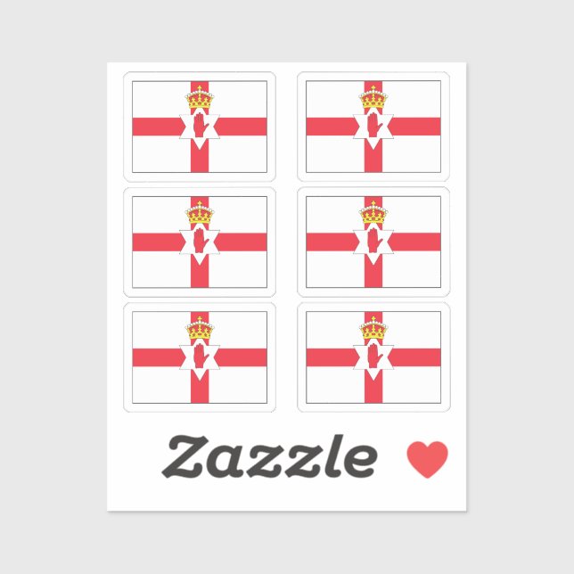 The flag of Northern Ireland Collection pack of 6 (Sheet)