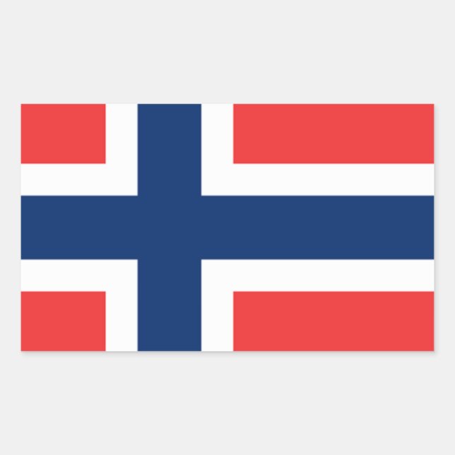 The Flag of Norway - Scandinavia Rectangular Sticker (Front)