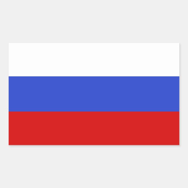 The Flag of Russian Rectangular Sticker (Front)