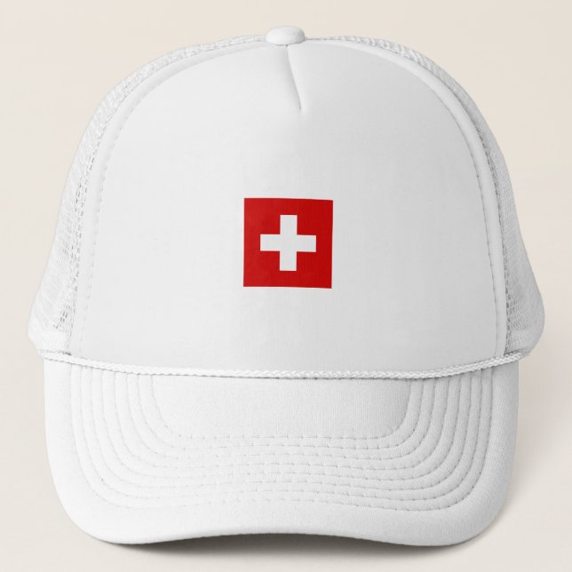 The Flag of Switzerland Trucker Hat (Front)