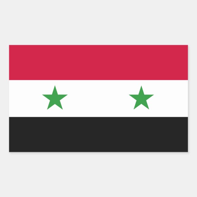The Flag of Syria Rectangular Sticker (Front)