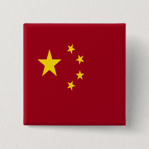 The flag of the People's Republic of China 15 Cm Square Badge