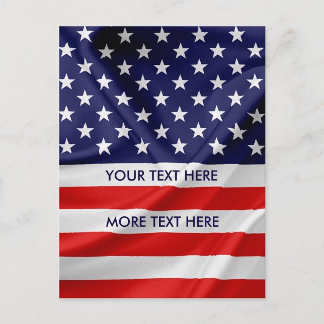 The Flag of the United States of America Postcard (Front)