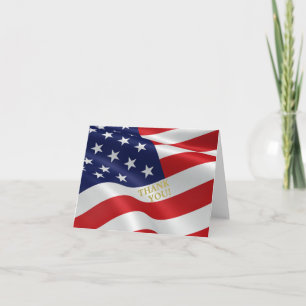 The Flag of the USA ... simple THANK YOU! You Card
