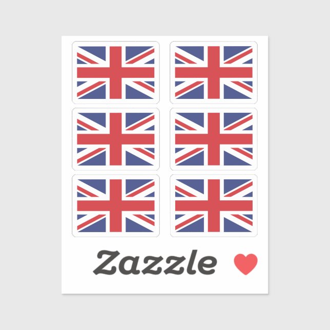 The flag of United Kingdom Collection pack of 6 (Sheet)