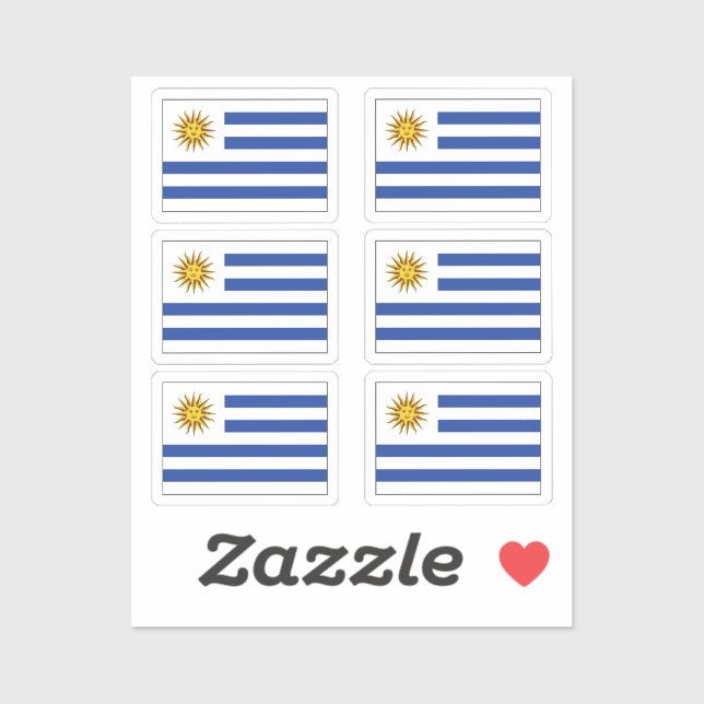 The flag of Uruguay Collection pack of 6 (Sheet)