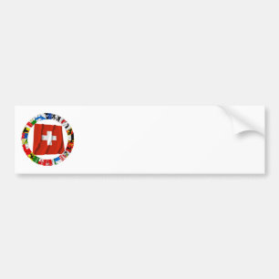 The Flags of the Cantons of Switzerland Bumper Sticker