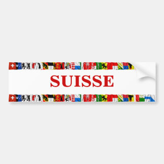 The Flags of the Cantons of Switzerland, French Bumper Sticker