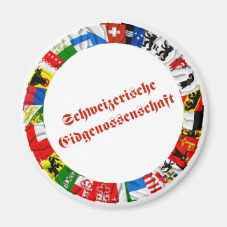 The Flags of the Cantons of Switzerland, German Magnet