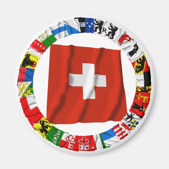 The Flags of the Cantons of Switzerland Magnet (Front)
