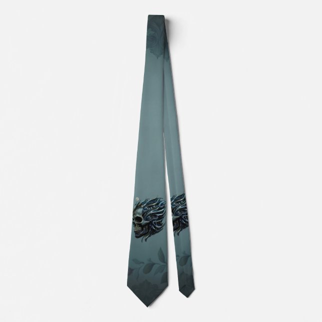 The Flame of Life: A Skull Design.  Tie (Front)