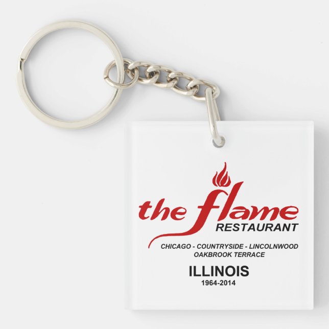 The Flame Restaurants of Illinois Key Ring (Front)