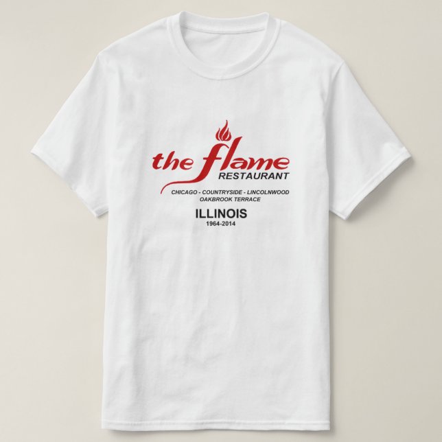 The Flame Restaurants of Illinois T-Shirt (Design Front)