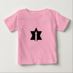 The Flame & Star - Baby T-Shirt<br><div class="desc">This image is a flame from a candle. A star around the flame represents Hanukkah. Done in a black tattoo.  This tee is available in assorted styles,  colours and sizes.</div>