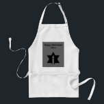 The Flame & Star - Standard Apron<br><div class="desc">This image is a flame from a candle. A star around the flame represents Hanukkah. Done in a black tattoo. "Happy Hanukkah 2014 is printed. All this is done on a black backround. Available in adult and child. Customise to your own words.</div>