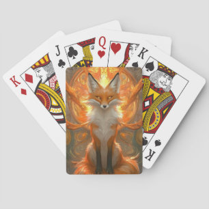The Flame Throne of the Nine-Tailed Fox Playing Cards