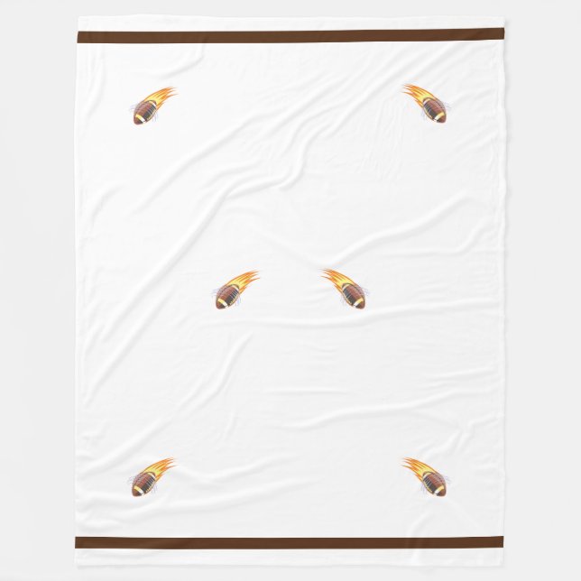 The Flaming Football - Fleece Blanket (Front)