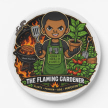 The Flaming Gardener Paper Plates