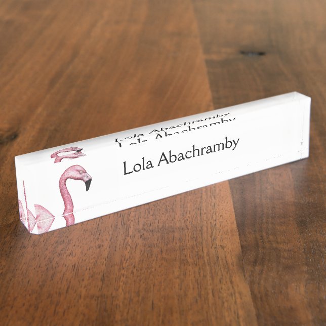 The Flamingo Nameplate (Side)
