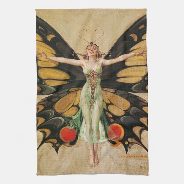 The Flapper, 1922 by Joseph Christian Leyendecker Tea Towel (Vertical)