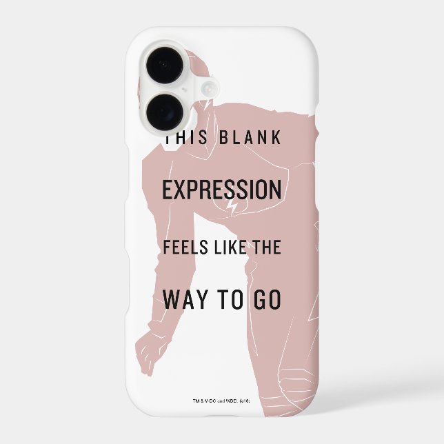 The Flash | "Blank Expression" Quote Silhouette (Back)