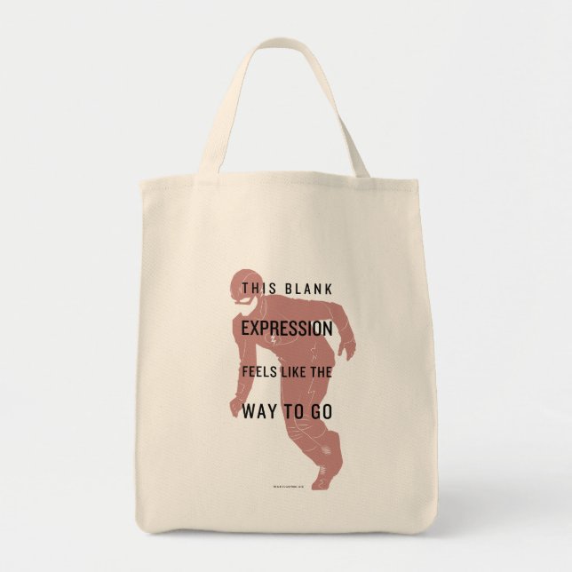 The Flash | "Blank Expression" Quote Silhouette Tote Bag (Front)