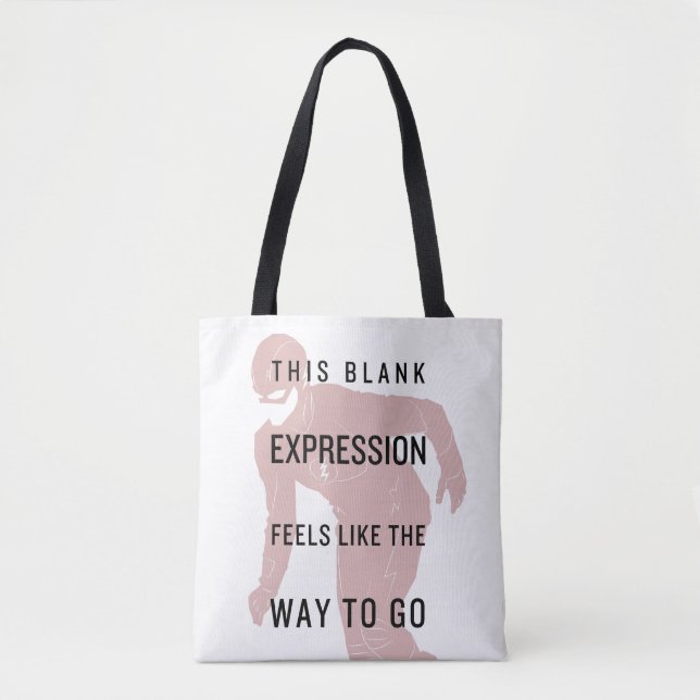 The Flash | "Blank Expression" Quote Silhouette Tote Bag (Front)