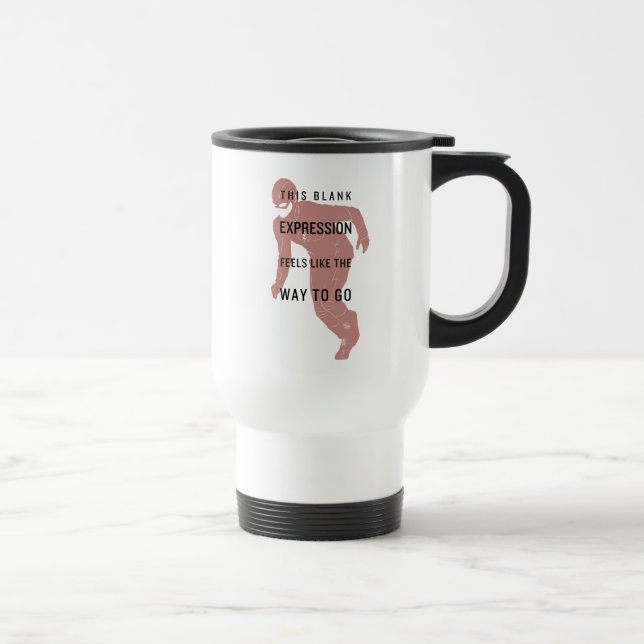 The Flash | "Blank Expression" Quote Silhouette Travel Mug (Right)