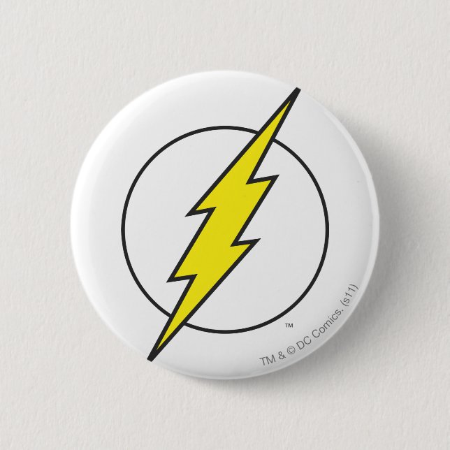 The Flash | Lightning Bolt 6 Cm Round Badge (Front)