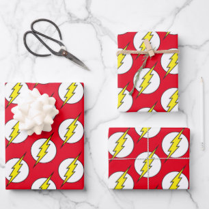 The Flash   Lightning Bolt Wrapping Paper Sheet