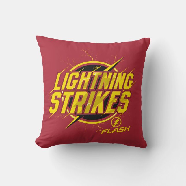 The Flash | "Lightning Strikes" Graphic Cushion (Front)