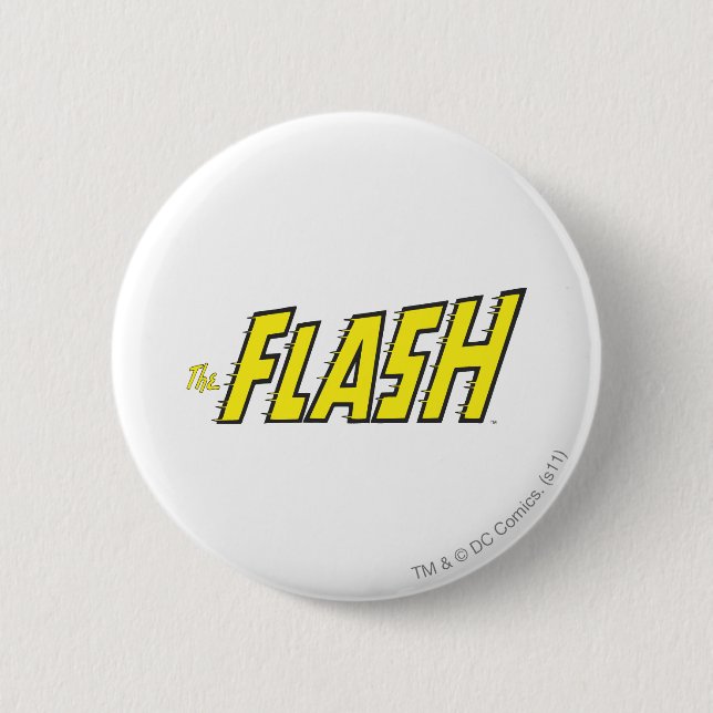 The Flash Logo Yellow 6 Cm Round Badge (Front)