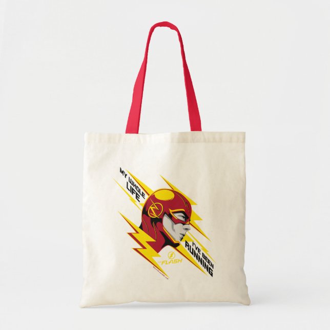 The Flash | My Whole Life I've Been Running Tote Bag (Front)
