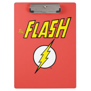 The Flash Name & Lightning Bolt Logo Clipboard