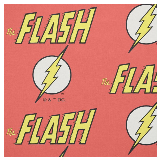 The Flash Name & Lightning Bolt Logo Fabric (Swatch)