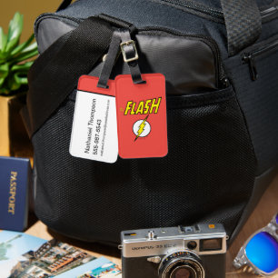 The Flash Name & Lightning Bolt Logo Luggage Tag