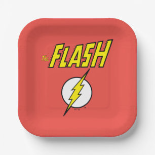 The Flash Name & Lightning Bolt Logo Paper Plate