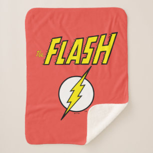 The Flash Name & Lightning Bolt Logo Sherpa Blanket