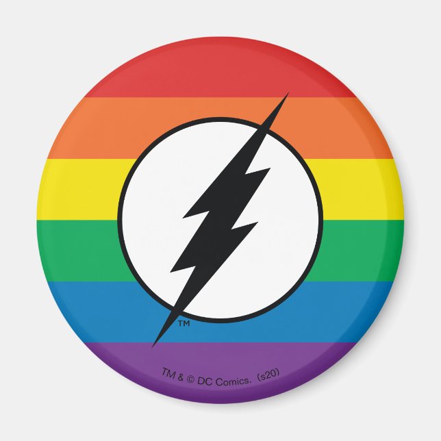 The Flash Rainbow Logo Magnet (Front)
