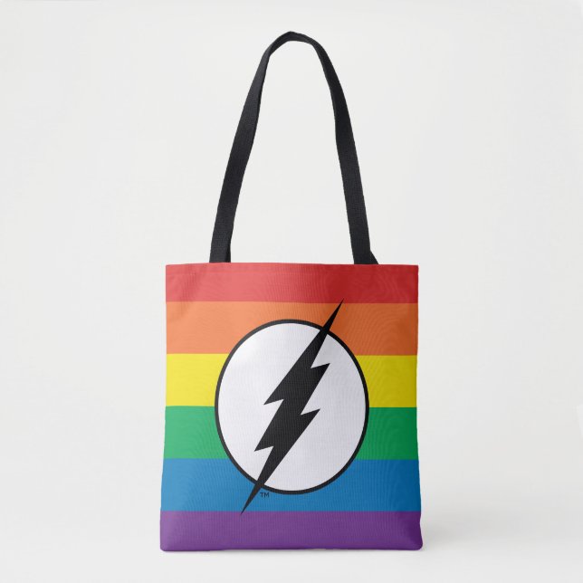 The Flash Rainbow Logo Tote Bag (Front)