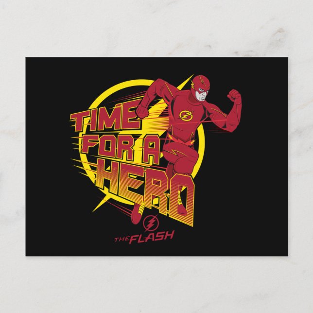 The Flash | "Time For A Hero" Graphic Postcard (Front)