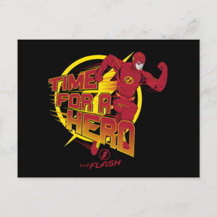 The Flash "Time For A Hero" Graphic Postcard