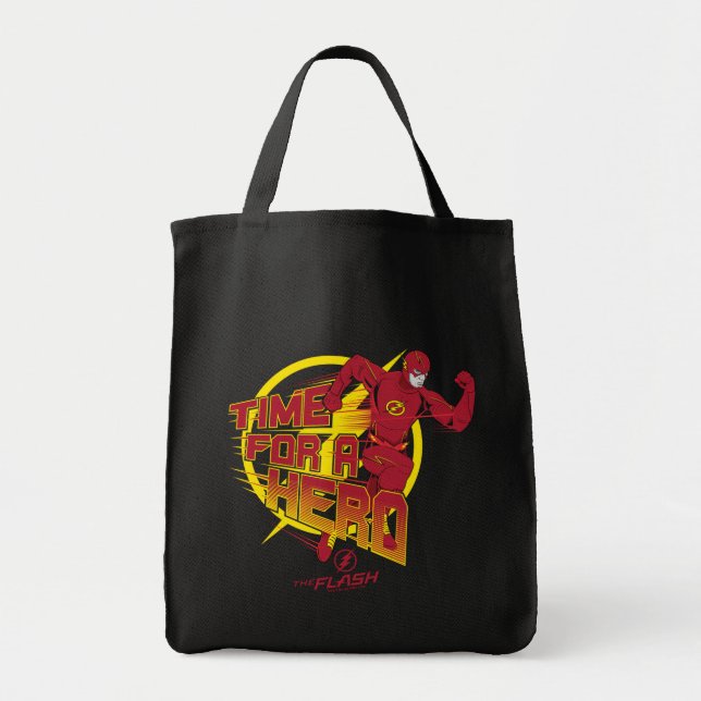 The Flash | "Time For A Hero" Graphic Tote Bag (Front)
