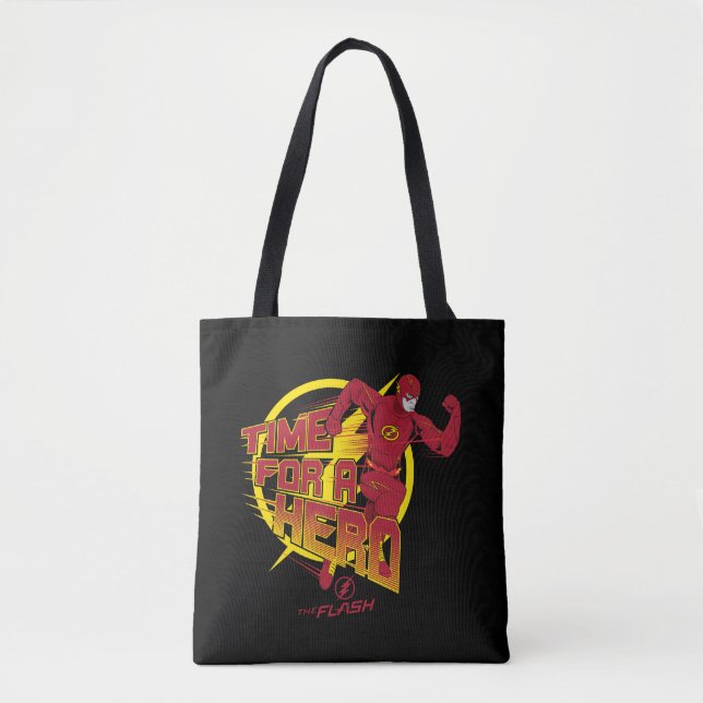 The Flash | "Time For A Hero" Graphic Tote Bag (Front)