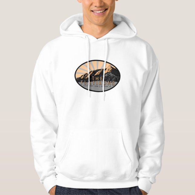 The Flatirons, Chautauqua Park, Boulder CO Hoodie (Front)