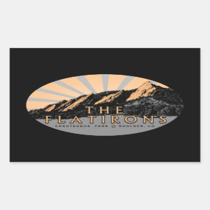 The Flatirons, Chautauqua Park, Boulder Colorado Rectangular Sticker