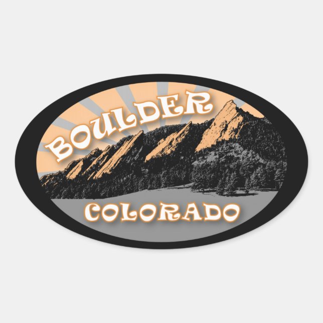 The Flatirons, Chautauqua Park, Boulder Stickers (Front)